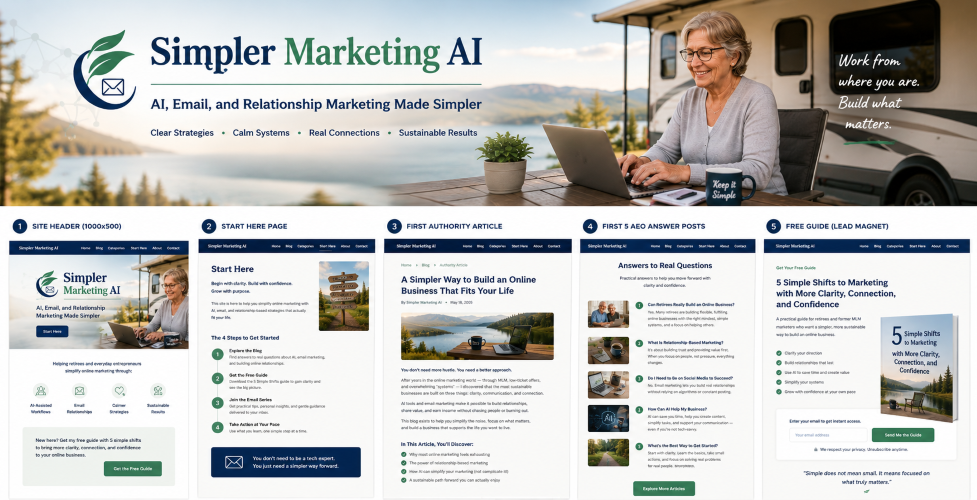 Simpler ways to use AI, email, and relationship-based marketing without constant prospecting pressure.